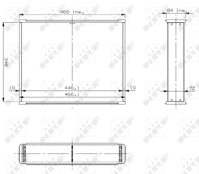 NRF Koelblok radiateur 37066