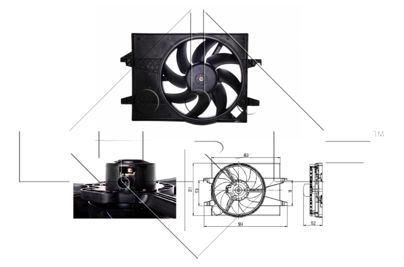 NRF Ventilatorwiel-motorkoeling 47007