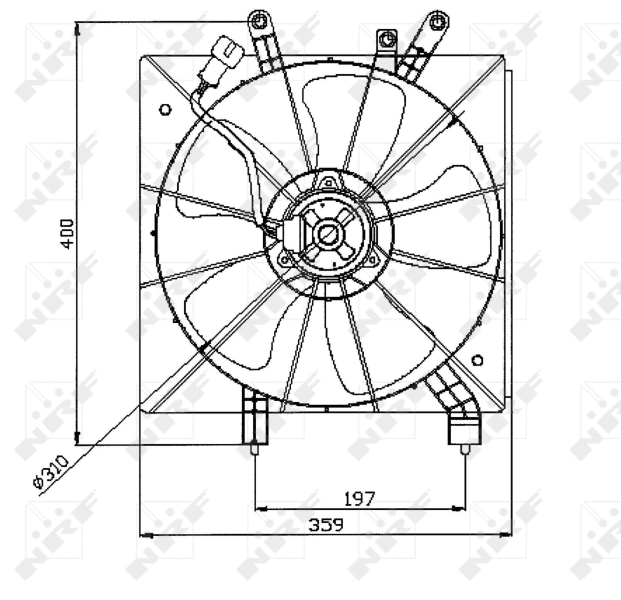 NRF Ventilatorwiel-motorkoeling 47043