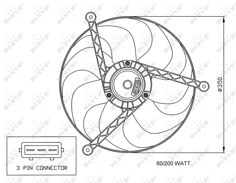 NRF Ventilatorwiel-motorkoeling 47057