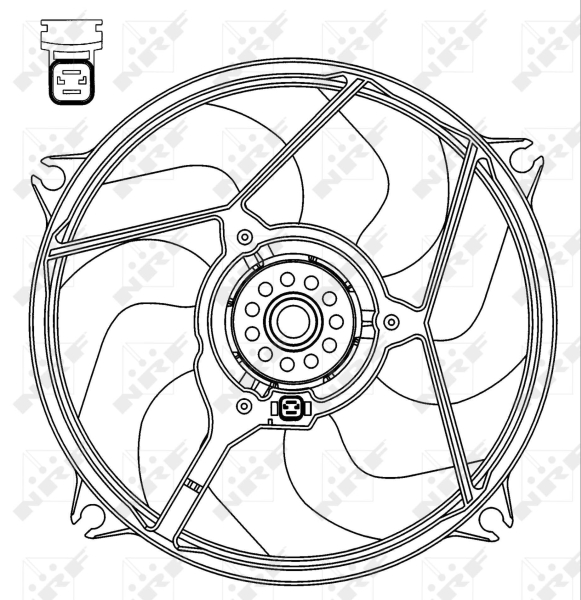 NRF Ventilatorwiel-motorkoeling 47069