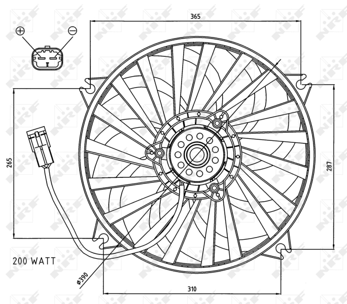 NRF Ventilatorwiel-motorkoeling 47073