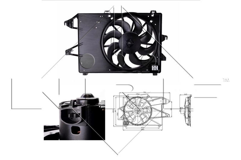 NRF Ventilatorwiel-motorkoeling 47260