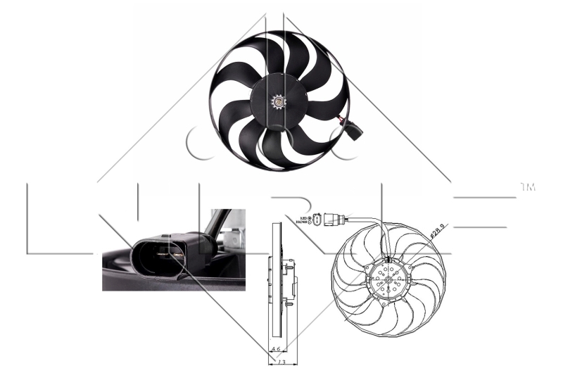 NRF Ventilatorwiel-motorkoeling 47381