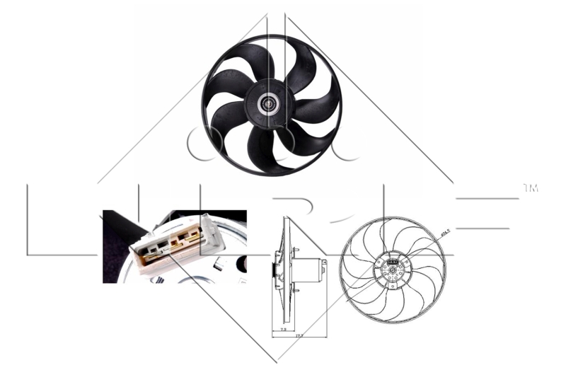 NRF Ventilatorwiel-motorkoeling 47404