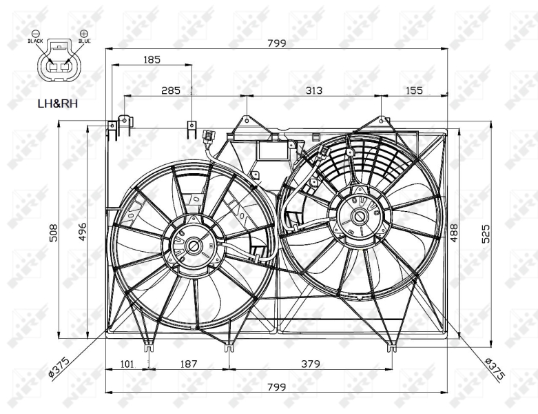 NRF Ventilatorwiel-motorkoeling 47579