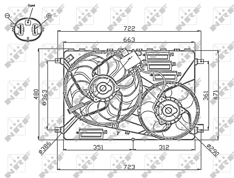 NRF Ventilatorwiel-motorkoeling 47756