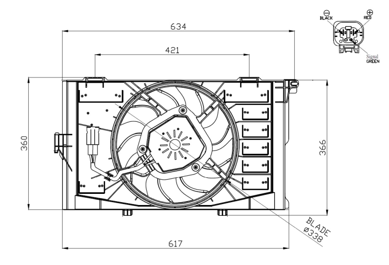 NRF Ventilatorwiel-motorkoeling 47952