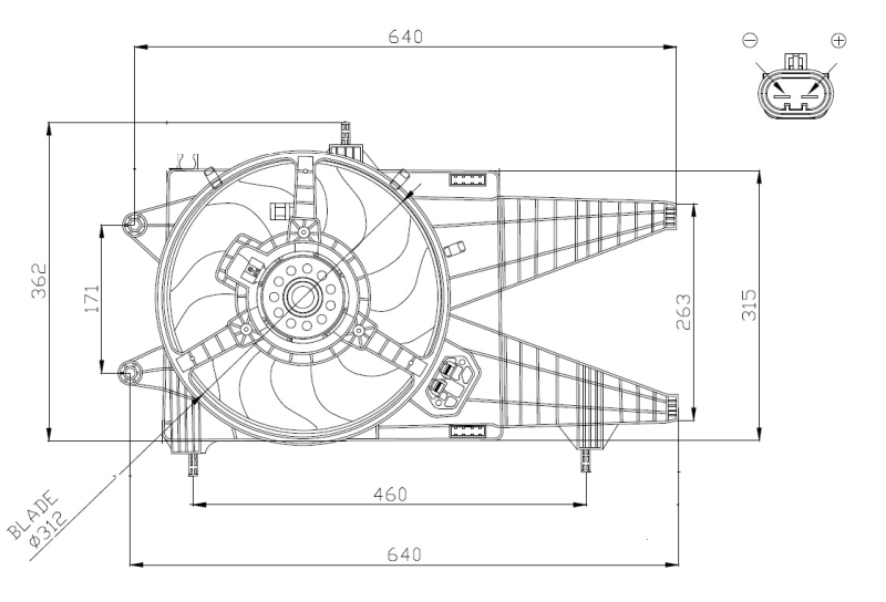 NRF Ventilatorwiel-motorkoeling 47963