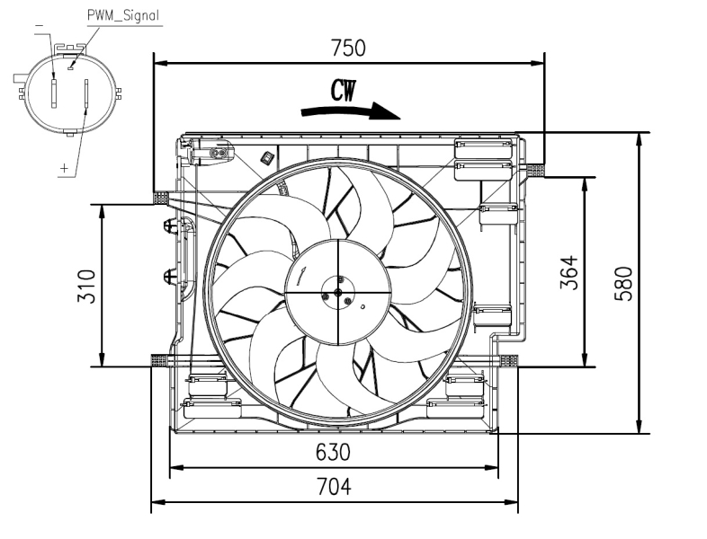 NRF Ventilatorwiel-motorkoeling 47967