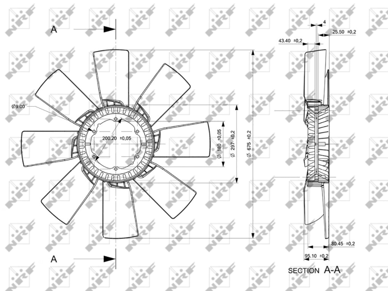 NRF Ventilatorwiel-motorkoeling 49856