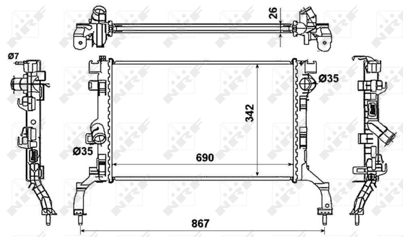 NRF Radiateur 53967