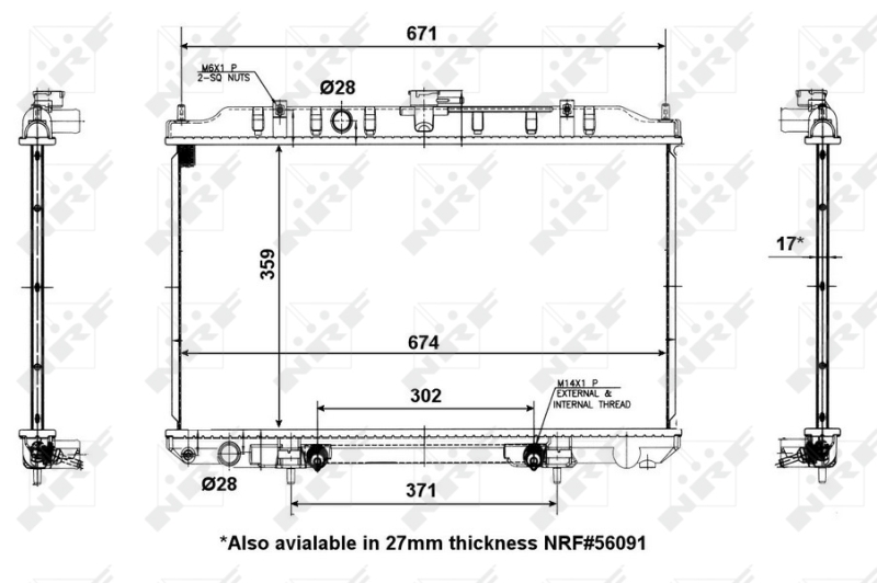 NRF Radiateur 56090