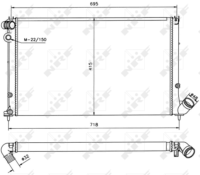 NRF Radiateur 58022