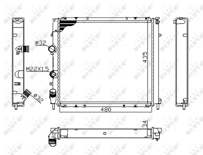 NRF Radiateur 58075A