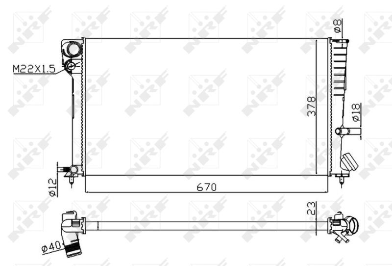 NRF Radiateur 58101A