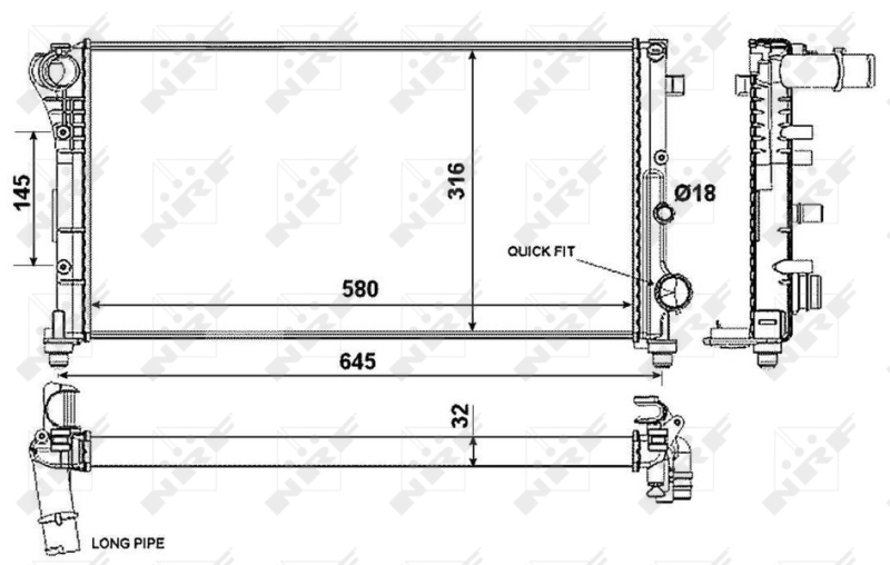 NRF Radiateur 58376