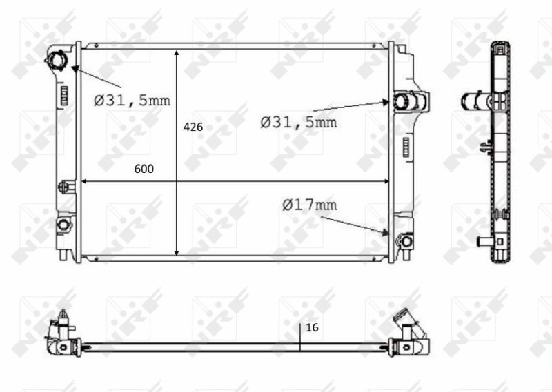 NRF Radiateur 58382