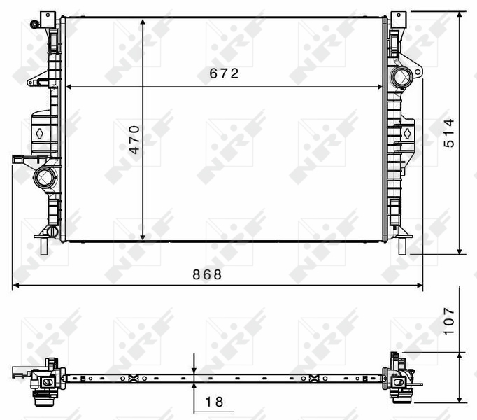 NRF Radiateur 58499