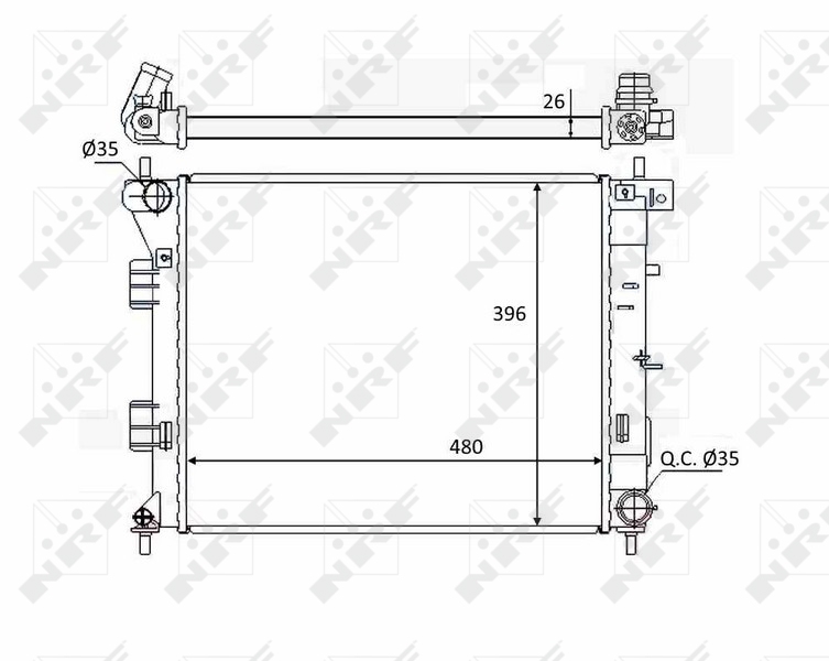 NRF Radiateur 58522