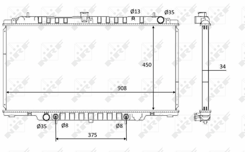 NRF Radiateur 58548