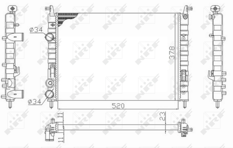 NRF Radiateur 58726