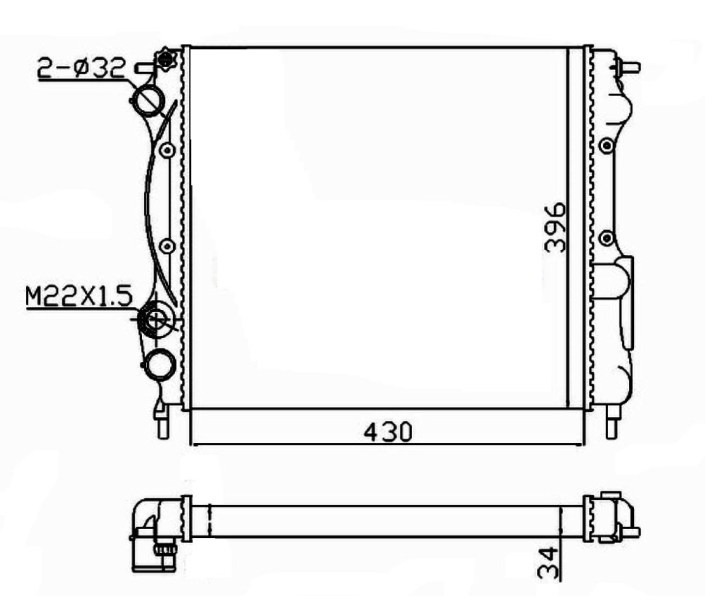 NRF Radiateur 58934A