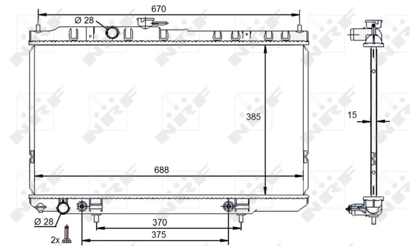 NRF Radiateur 59100