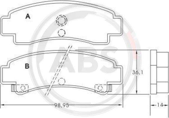 ABS Remblokset 36704