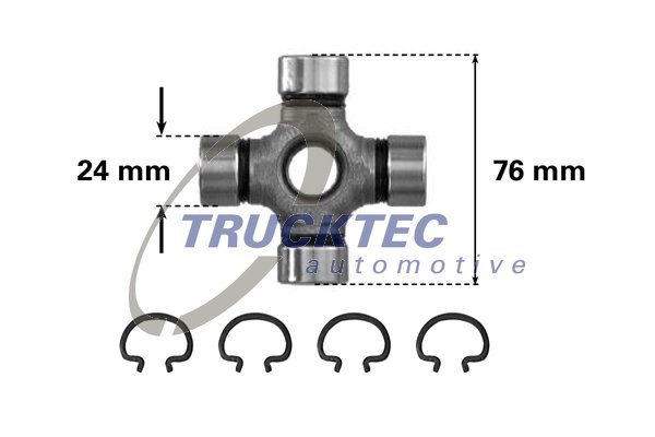Trucktec Automotive Rubber askoppeling / Hardyschijf 02.34.004