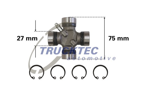 Trucktec Automotive Rubber askoppeling / Hardyschijf 02.34.041