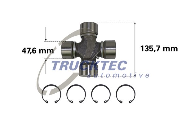 Trucktec Automotive Rubber askoppeling / Hardyschijf 05.34.008