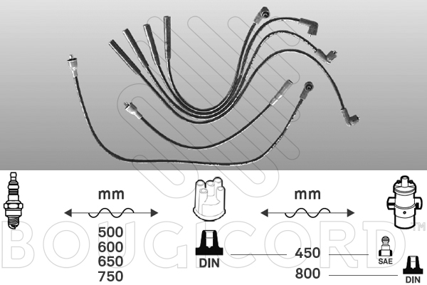 Bougicord Bougiekabelset 4120