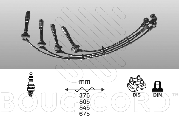 Bougicord Bougiekabelset 6101
