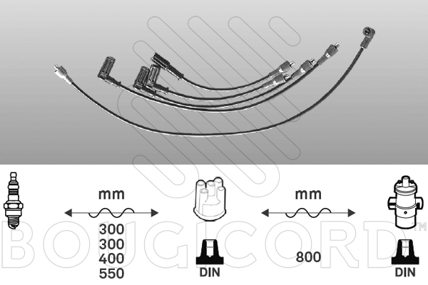 Bougicord Bougiekabelset 7282