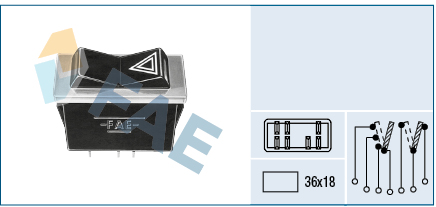 FAE Alarmlicht schakelaar 62340
