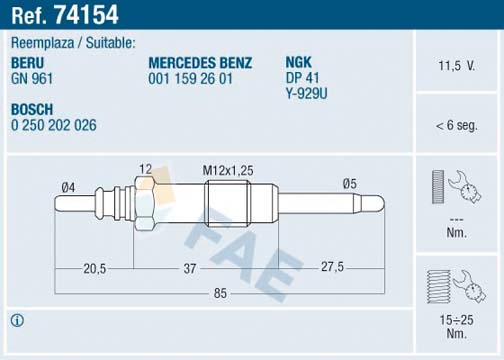 FAE Gloeibougie 74154