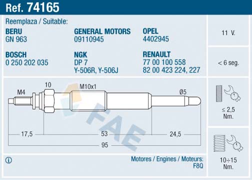 FAE Gloeibougie 74165