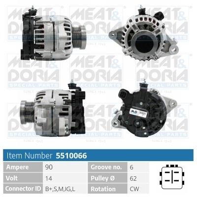 Meat Doria Alternator/Dynamo 5510066