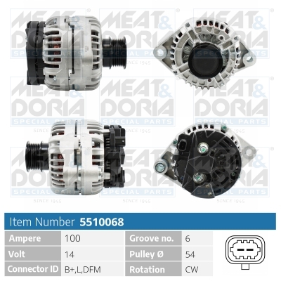 Meat Doria Alternator/Dynamo 5510068