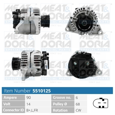 Meat Doria Alternator/Dynamo 5510125