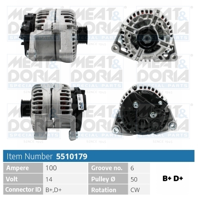 Meat Doria Alternator/Dynamo 5510179