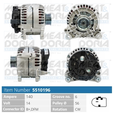 Meat Doria Alternator/Dynamo 5510196