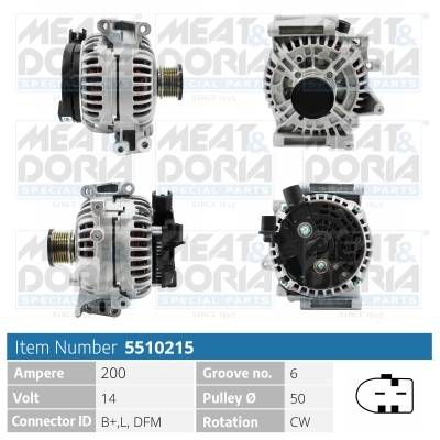 Meat Doria Alternator/Dynamo 5510215