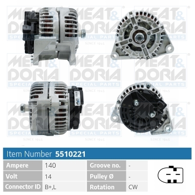 Meat Doria Alternator/Dynamo 5510221