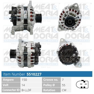 Meat Doria Alternator/Dynamo 5510227