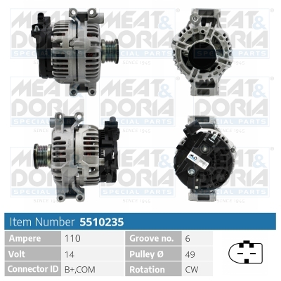 Meat Doria Alternator/Dynamo 5510235