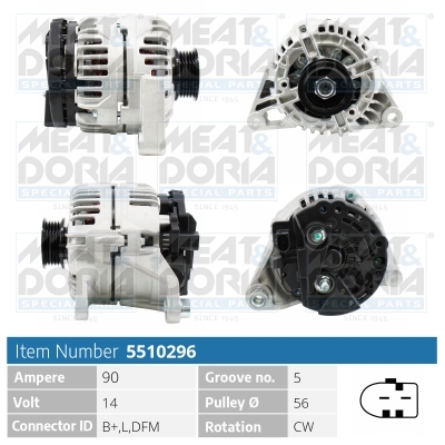 Meat Doria Alternator/Dynamo 5510296