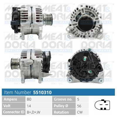 Meat Doria Alternator/Dynamo 5510310