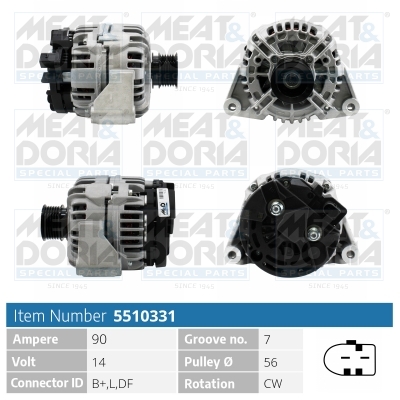 Meat Doria Alternator/Dynamo 5510331